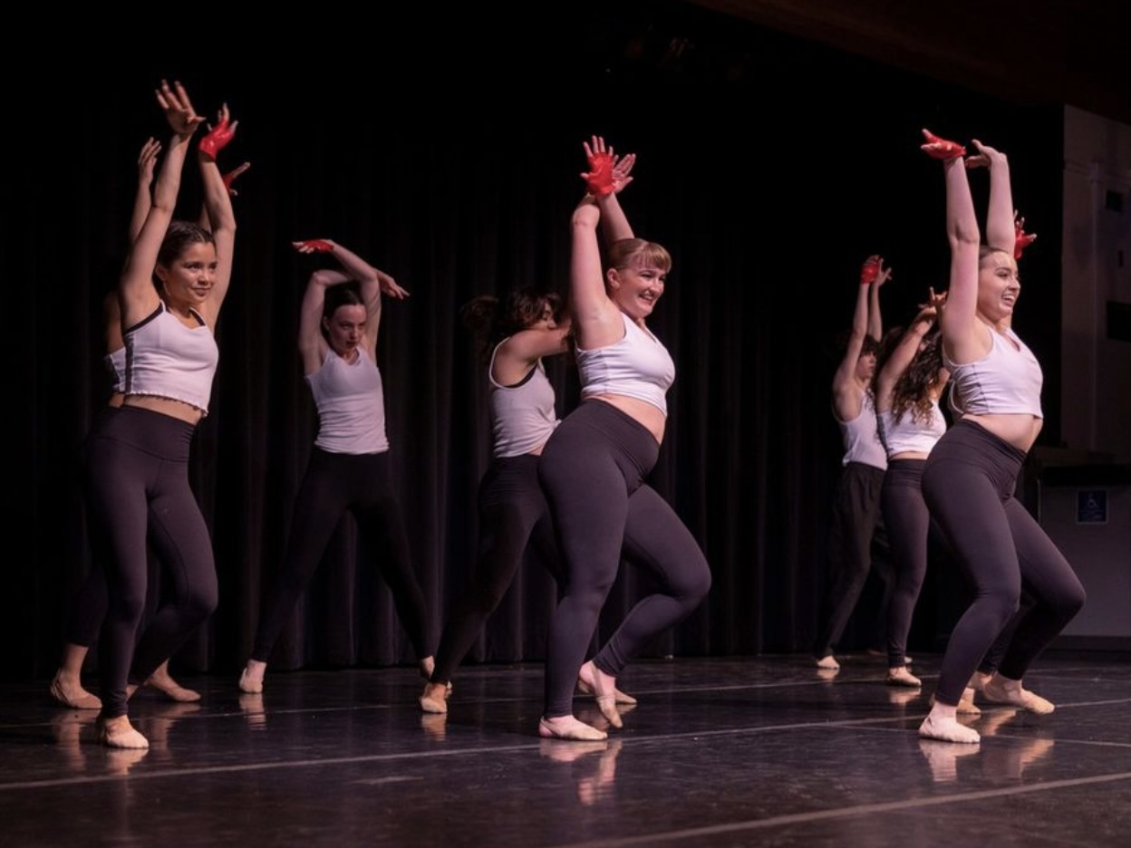 dancers with red gloves
